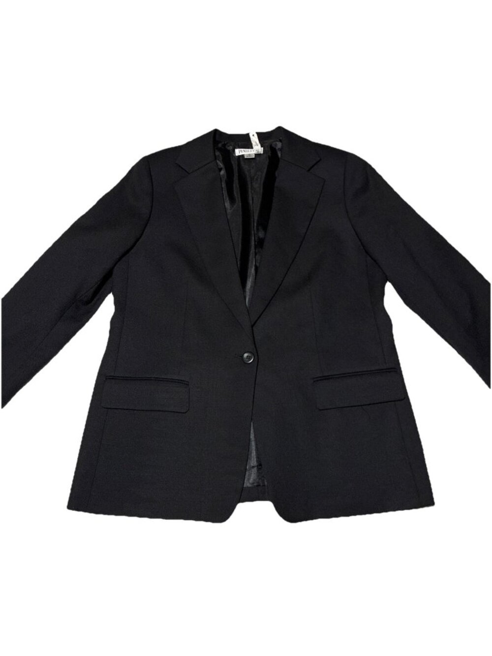 Vintage PENDLETON Black Virgin Wool Blazer Jacket Sport Coat Suit Top Women S-12